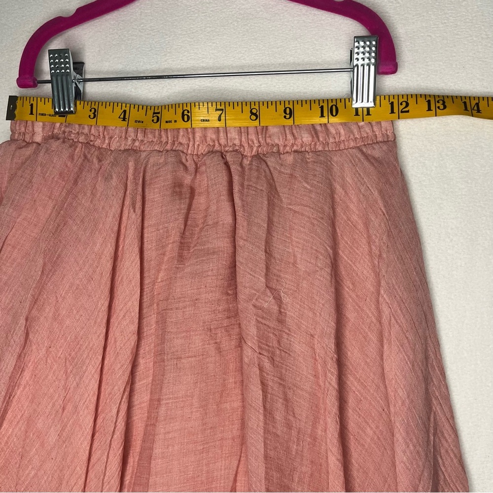 Buddha Trends Coral Pinkish A-Line Pleated Flare Casual Maxi Chiffon Skirt S-Med - Picture 6 of 9
